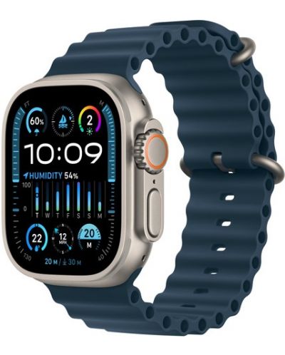 Удължител за каишка Apple - Ocean, Apple Watch, 49 mm, синя - 2